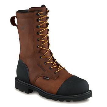 Red Wing Férfi TruWelt 10-inch Safety Toe Vízálló Bakancs Gesztenyebarna